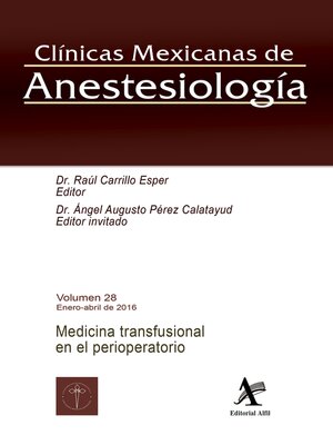 cover image of Medicina transfusional en el perioperatorio